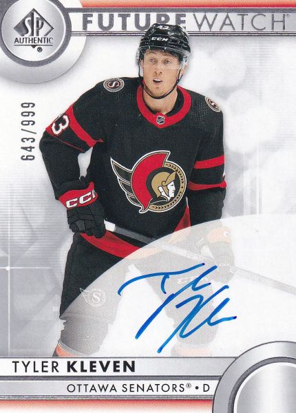 AUTO RC karta TYLER KLEVEN 23-24 SP Authentic Future Watch /999